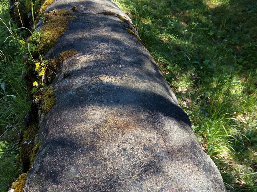 efterbild på utförd klottersanering av sten