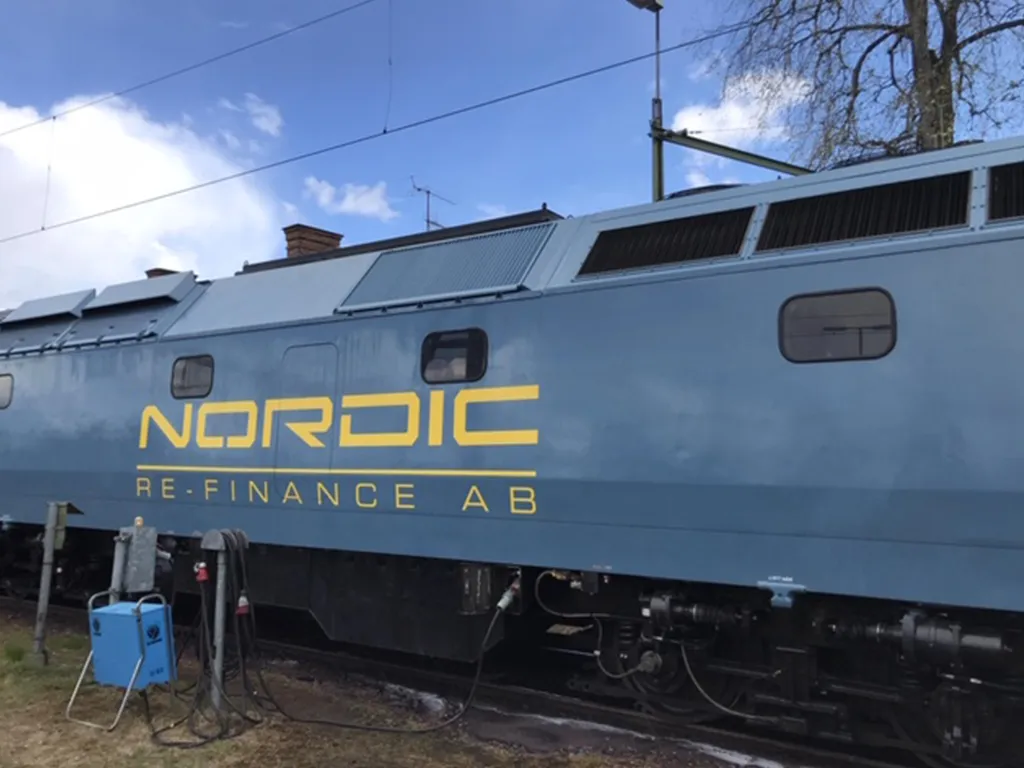 efterbild på utförd klottersanering av tågvagn